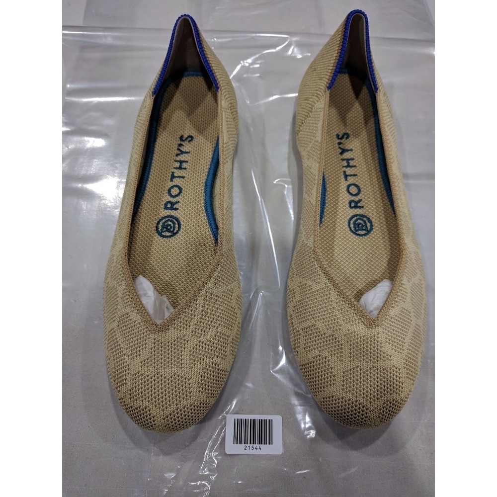 Rothy's Sahara Gold Giraffe Print Round Toe The Flat Ballet Shoes